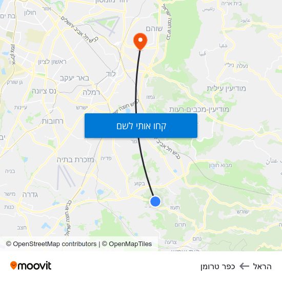 מפת הראל לכפר טרומן