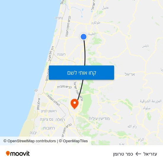 מפת עזריאל לכפר טרומן