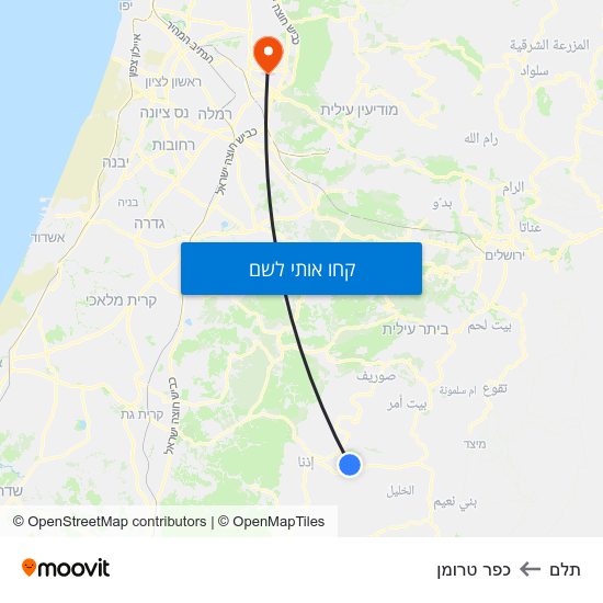 מפת תלם לכפר טרומן