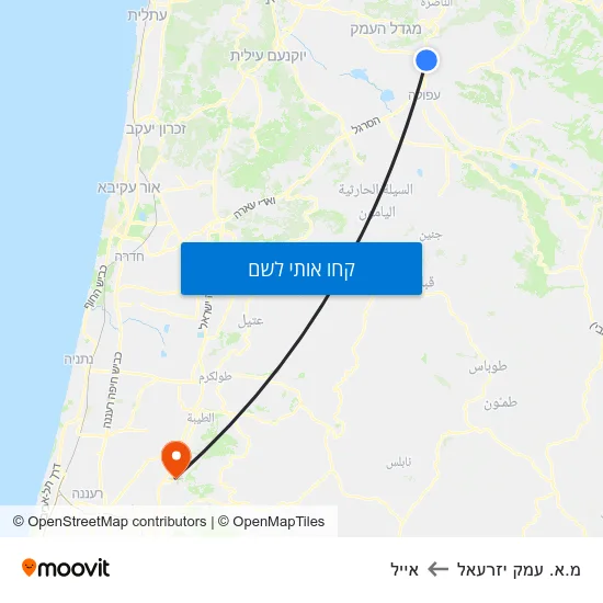 מפת מ.א. עמק יזרעאל לאייל