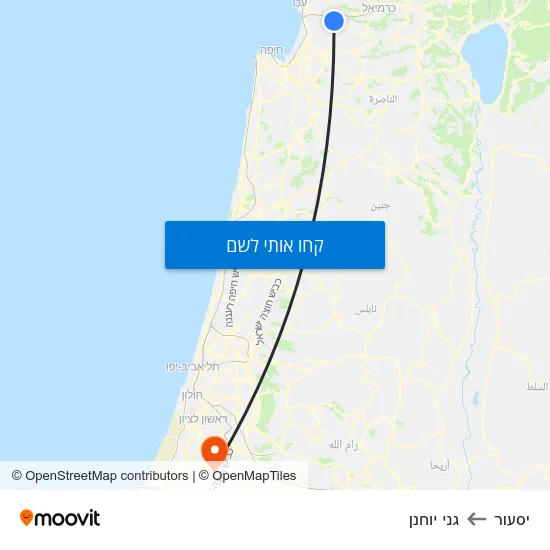 מפת יסעור לגני יוחנן