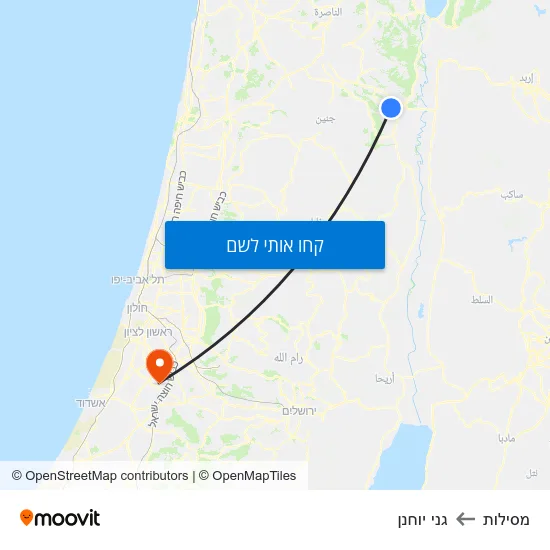 מפת מסילות לגני יוחנן