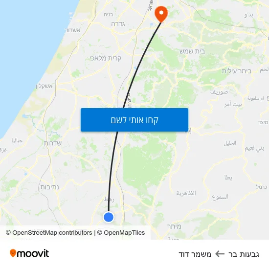 מפת גבעות בר למשמר דוד