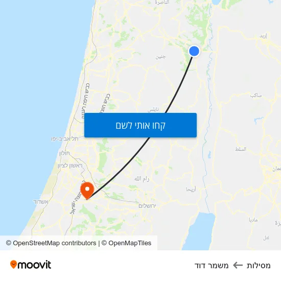 מפת מסילות למשמר דוד