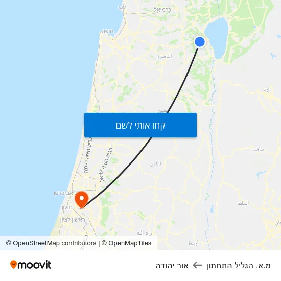 מפת מ.א. הגליל התחתון לאור יהודה
