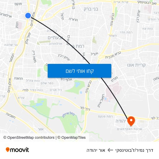 מפת דרך נמיר/ז'בוטינסקי לאור יהודה