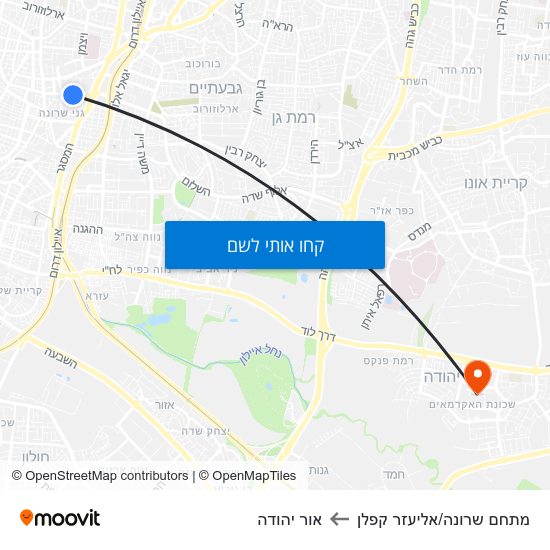 מפת מתחם שרונה/אליעזר קפלן לאור יהודה