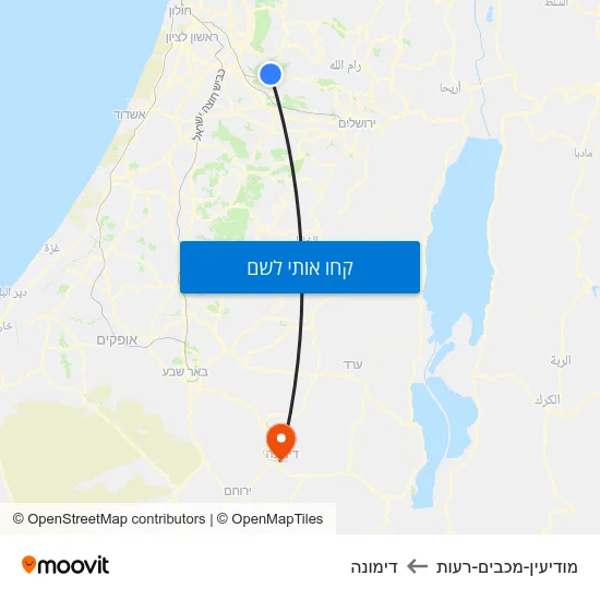 מפת מודיעין-מכבים-רעות לדימונה