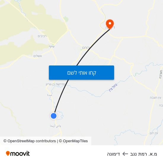 מפת מ.א. רמת נגב לדימונה