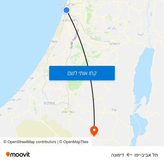 מפת תל אביב-יפו לדימונה