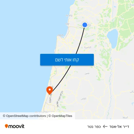מפת דייר אל-אסד לכפר נטר