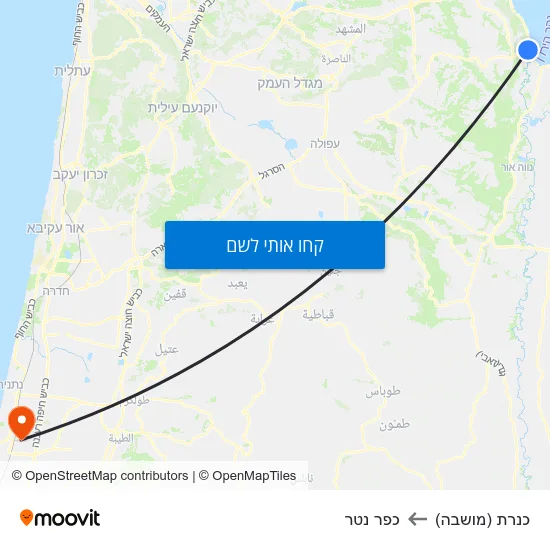 מפת כנרת (מושבה) לכפר נטר