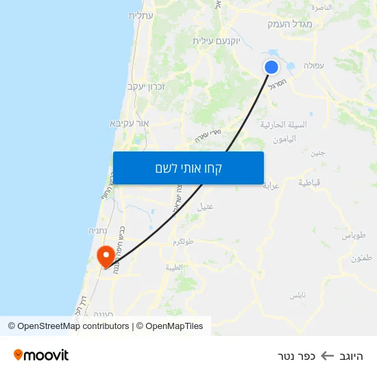 מפת היוגב לכפר נטר