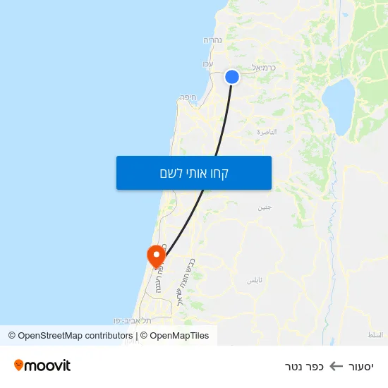 מפת יסעור לכפר נטר