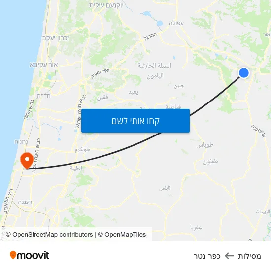 מפת מסילות לכפר נטר