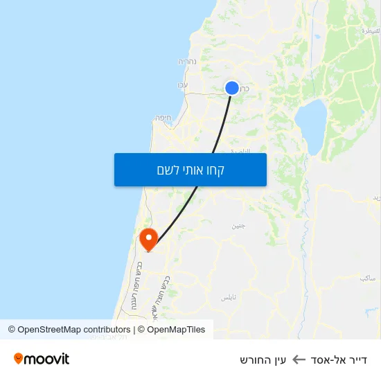 מפת דייר אל-אסד לעין החורש