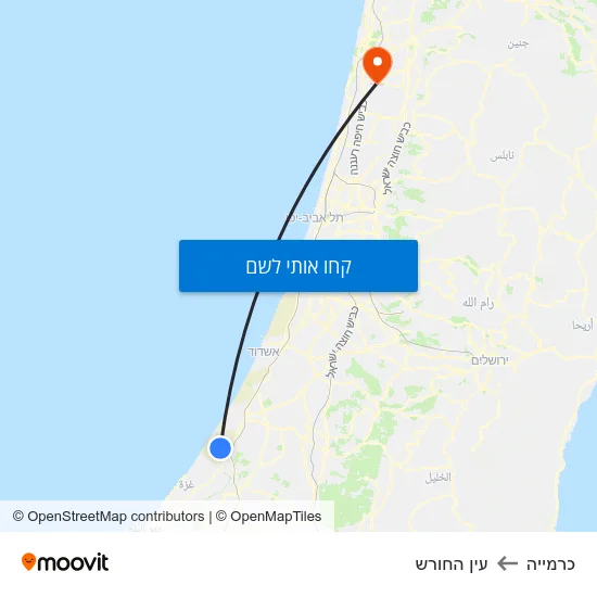 מפת כרמייה לעין החורש