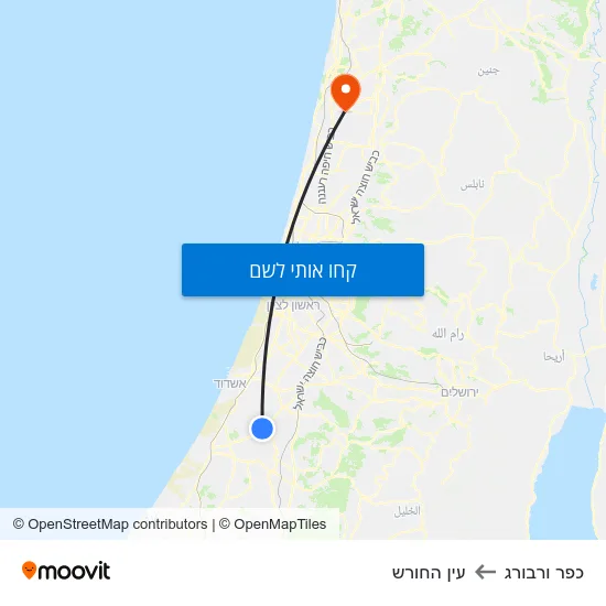 מפת כפר ורבורג לעין החורש