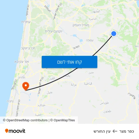 מפת כפר מצר לעין החורש