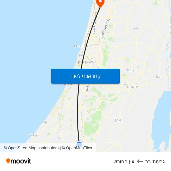 מפת גבעות בר לעין החורש