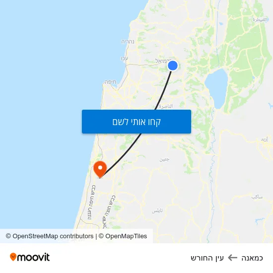 מפת כמאנה לעין החורש