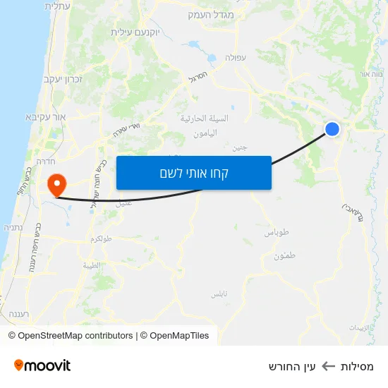 מפת מסילות לעין החורש