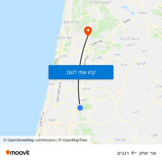 מפת צור יצחק לרגבים