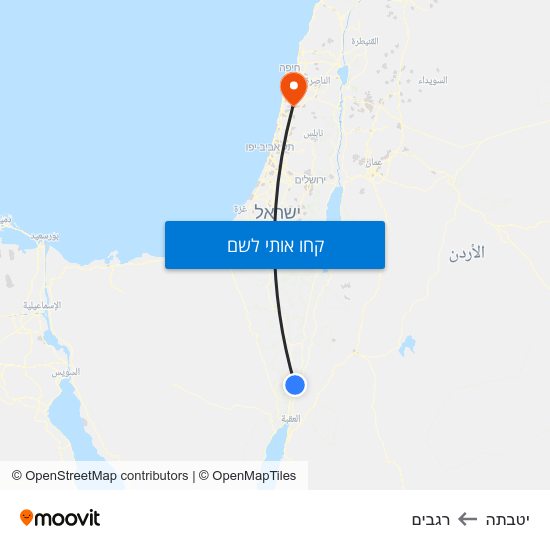 מפת יטבתה לרגבים