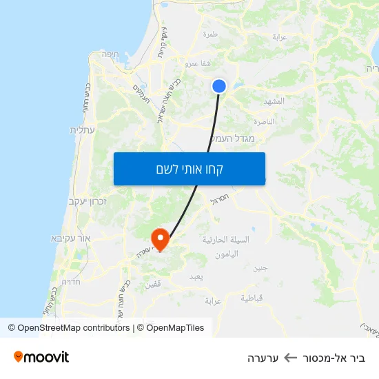 מפת ביר אל-מכסור לערערה