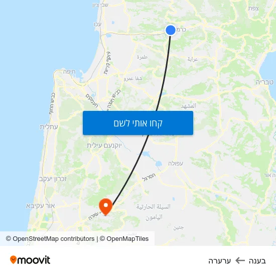 מפת בענה לערערה