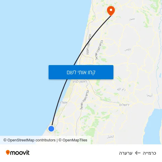 מפת כרמייה לערערה