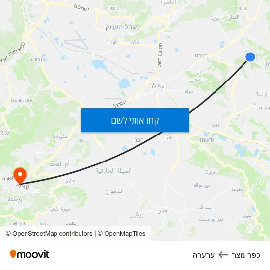 מפת כפר מצר לערערה