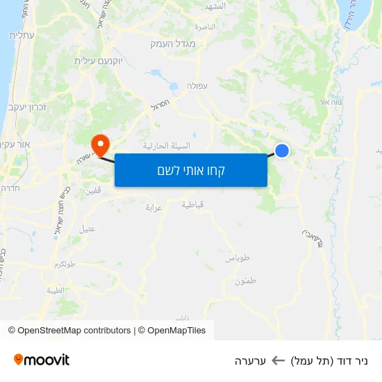 מפת ניר דוד (תל עמל) לערערה