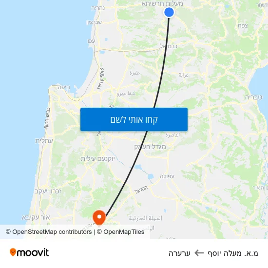 מפת מ.א. מעלה יוסף לערערה
