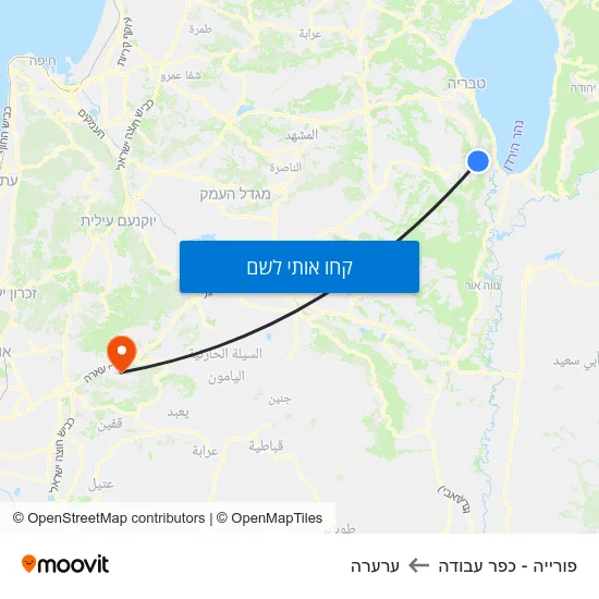 מפת פורייה - כפר עבודה לערערה
