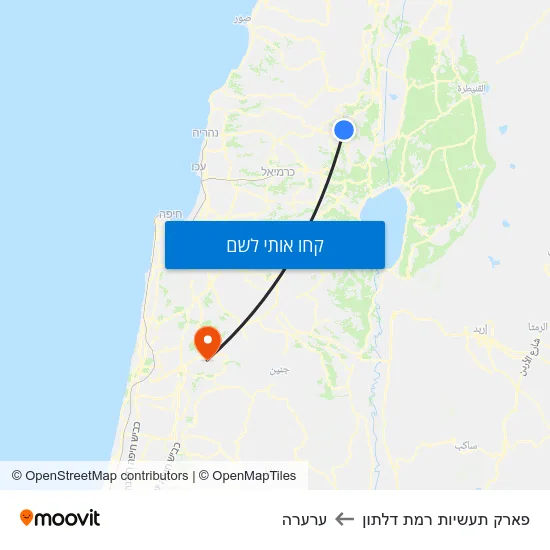 מפת פארק תעשיות רמת דלתון לערערה