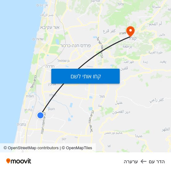 מפת הדר עם לערערה