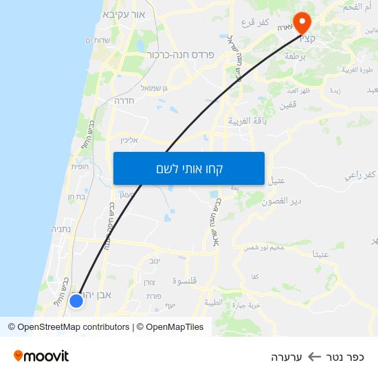 מפת כפר נטר לערערה