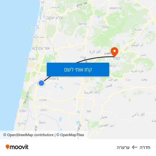 מפת חדרה לערערה