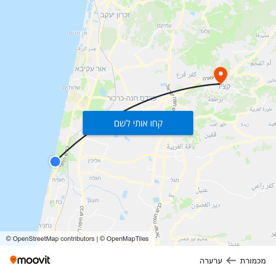 מפת מכמורת לערערה