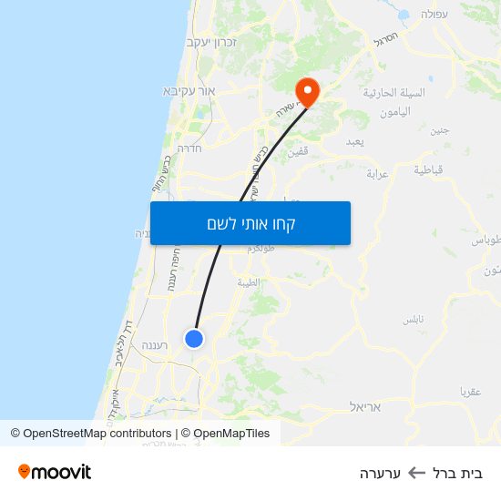 מפת בית ברל לערערה