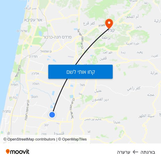 מפת בורגתה לערערה