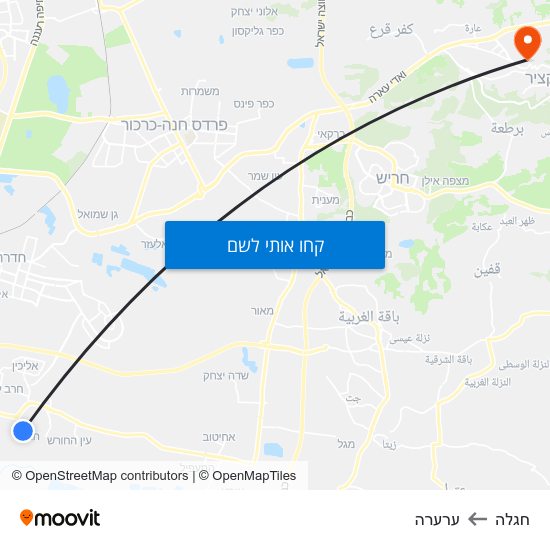 מפת חגלה לערערה