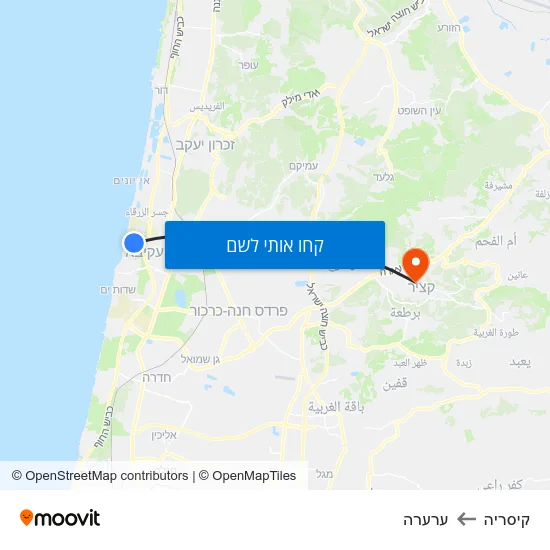 מפת קיסריה לערערה
