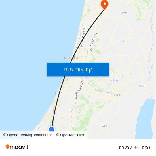 מפת גבים לערערה