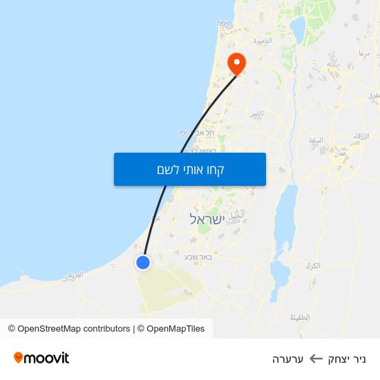 מפת ניר יצחק לערערה