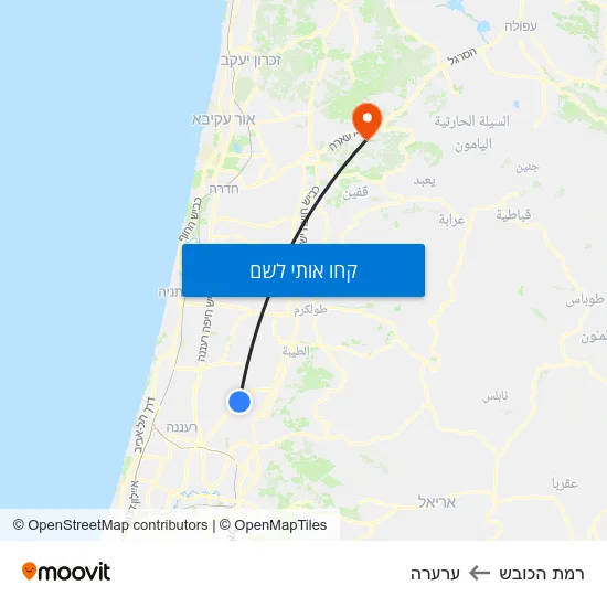 מפת רמת הכובש לערערה