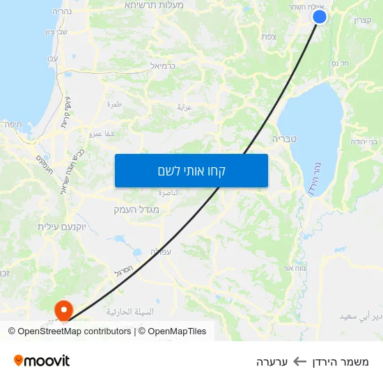 מפת משמר הירדן לערערה