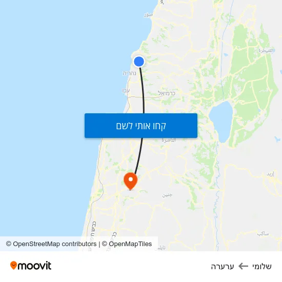 מפת שלומי לערערה