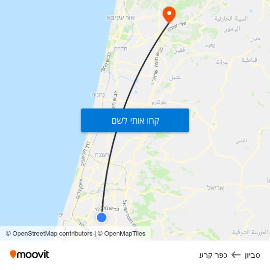 מפת סביון לכפר קרע